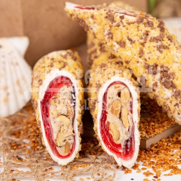 Bademli Çilek Aromalı Sultan Parmak Lokum